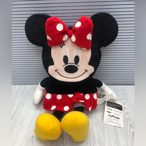 Disney Other - Minnie Mini Mouse 13” Disney/Sega FLAT Plush Stuffed Toy RARE Prize Redemption